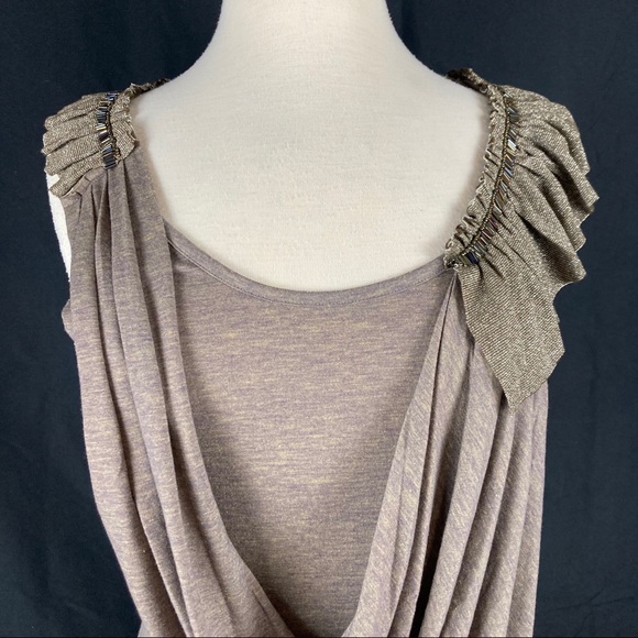 Miss me women’s sleeveless beaded slouch blouse - Picture 2 of 9